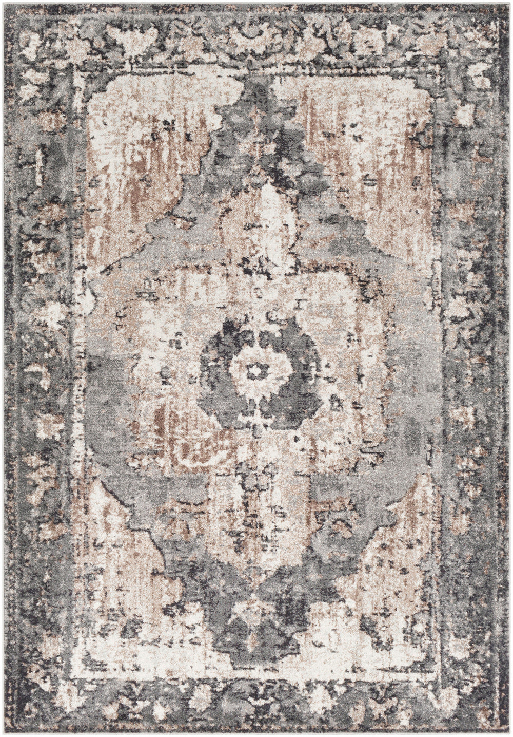 Tapis Vintage Oriental Gris/Ivoire Florence