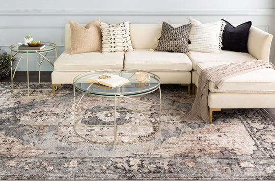 Tapis Vintage Oriental Gris/Ivoire Florence