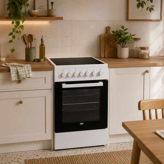 Cuisinière vitrocéramique BEKO FSS57100GW