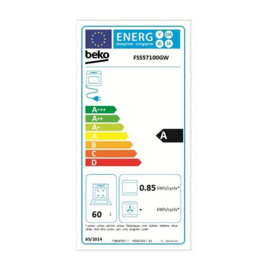 Cuisinière vitrocéramique BEKO FSS57100GW