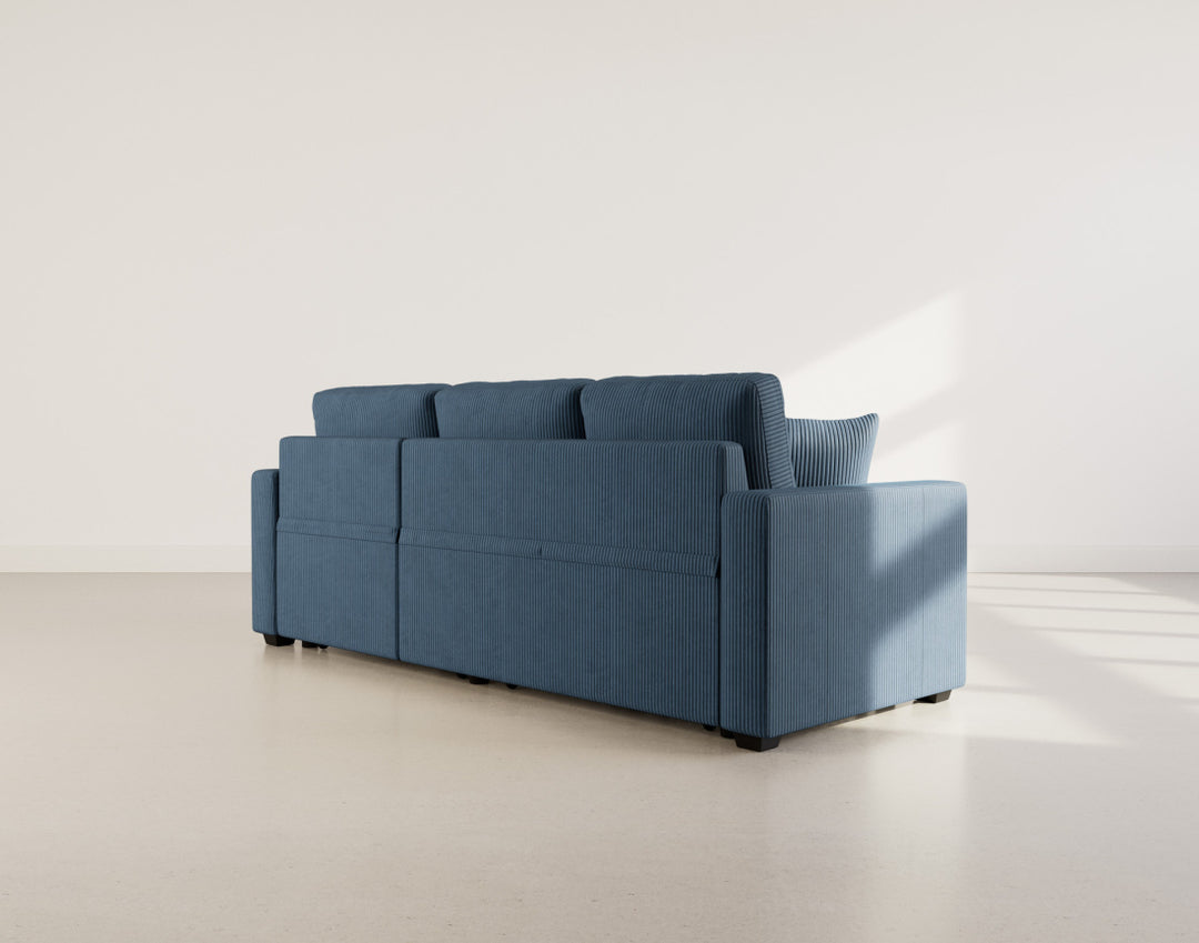 Canapé BEST MOBILIER Cyrus 3 places convertible velours côtelé