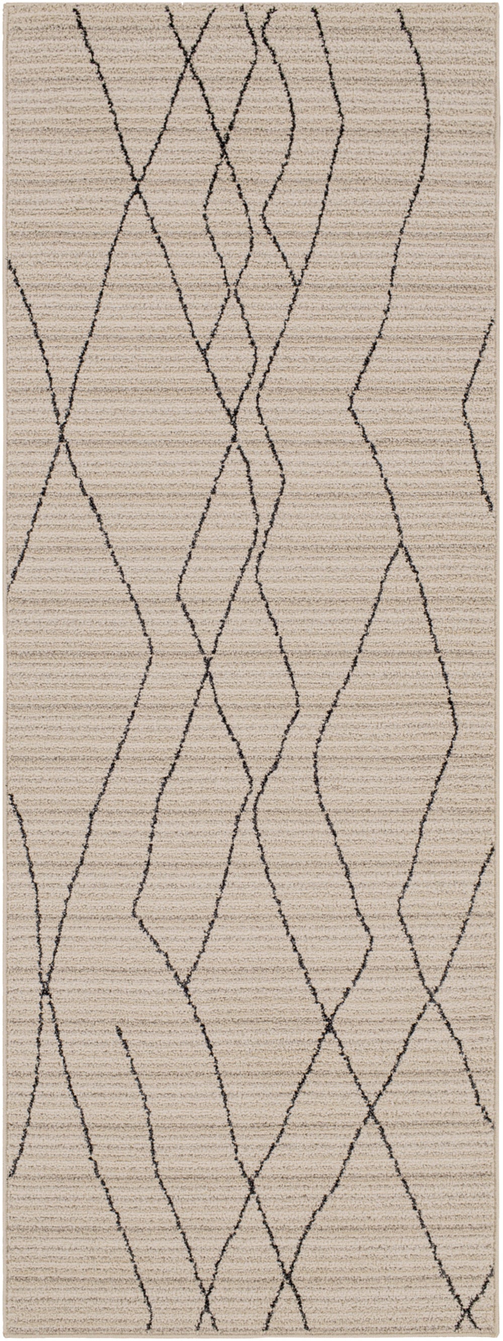 Tapis de Couloir Berbère Ethnique Gris/Beige Durban