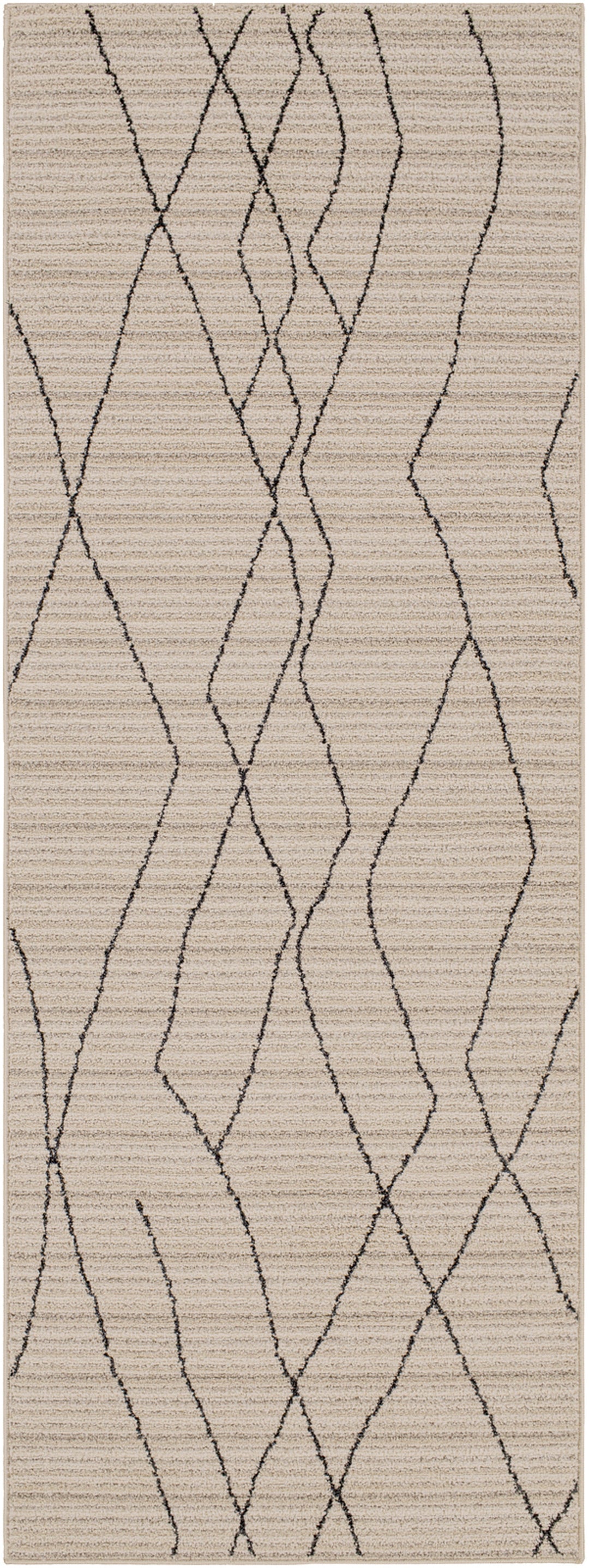 Tapis de Couloir Berbère Ethnique Gris/Beige Durban