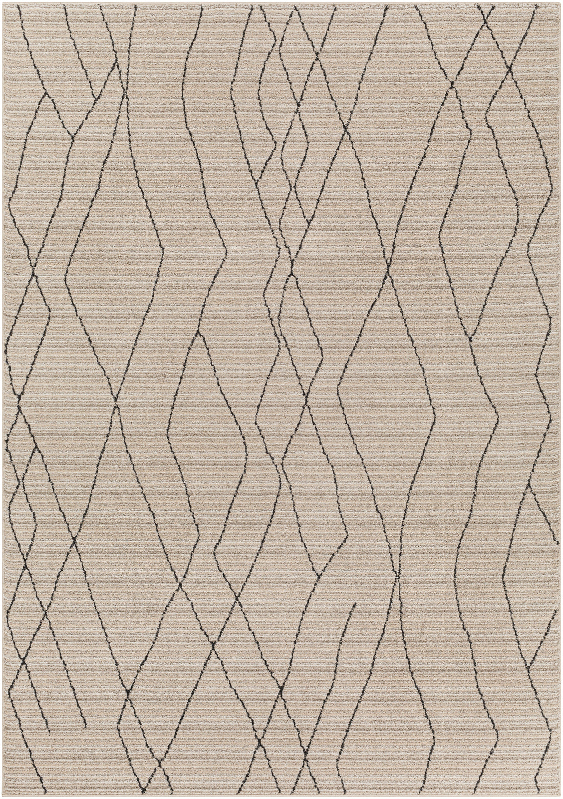 Tapis Berbère Ethnique Gris/Beige Durban 200x275cm