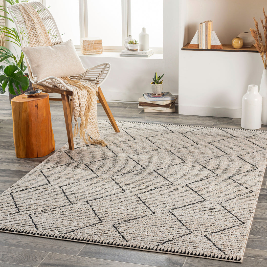 Tapis Berbère Ethnique Ivoire/Beige Argel