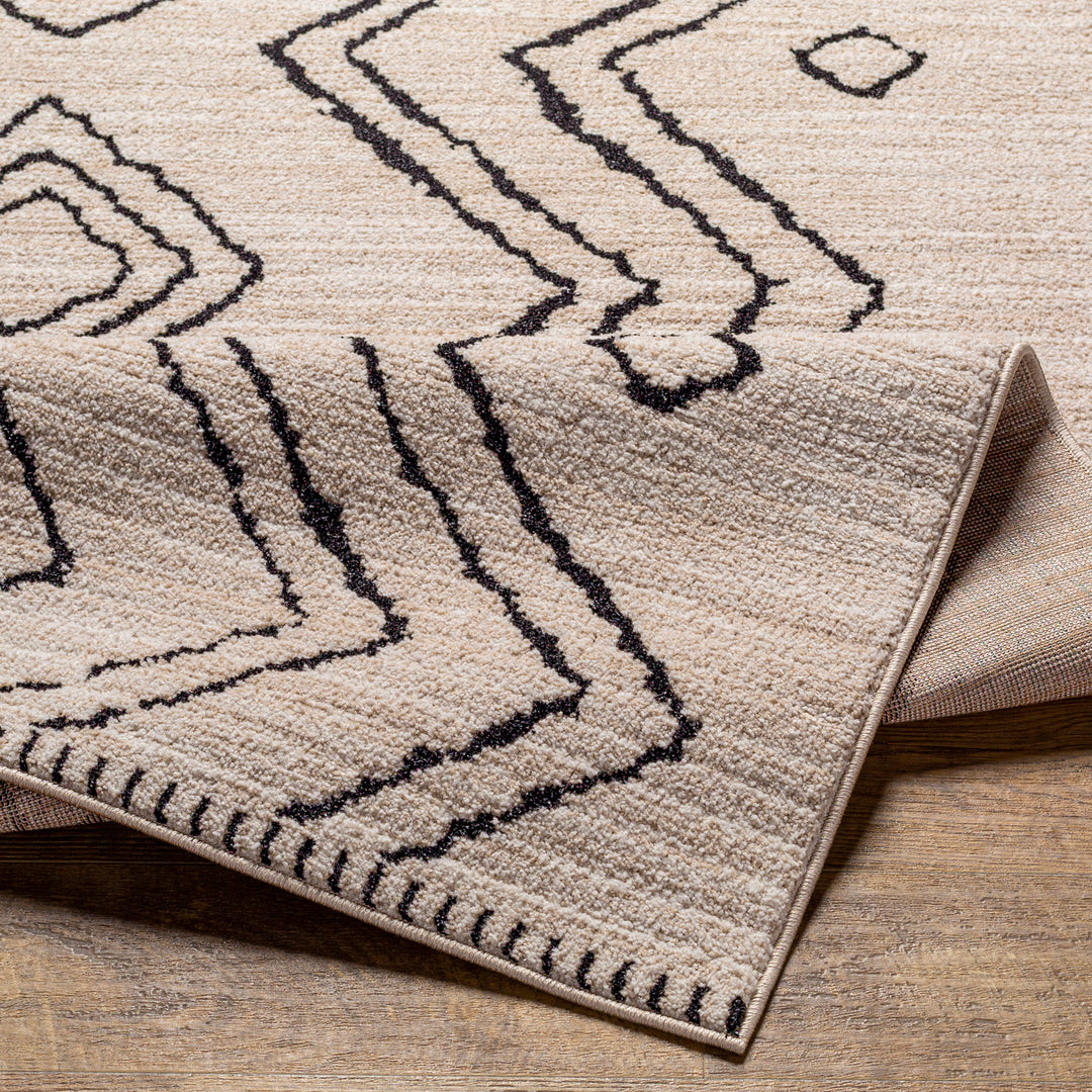 Tapis de Couloir Berbère Ethnique Gris/Beige Argel