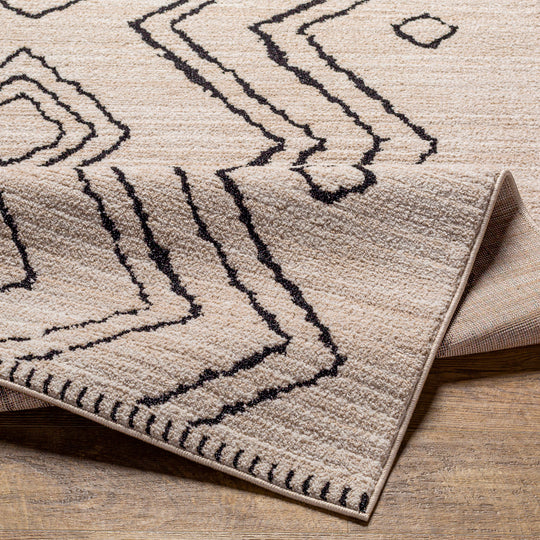 Tapis de Couloir Berbère Ethnique Gris/Beige Argel