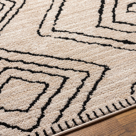 Tapis de Couloir Berbère Ethnique Gris/Beige Argel