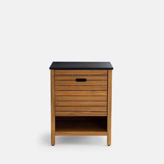 Meuble sous vasque La Redoute Interieurs, Saturne, Acacia, 60 cm