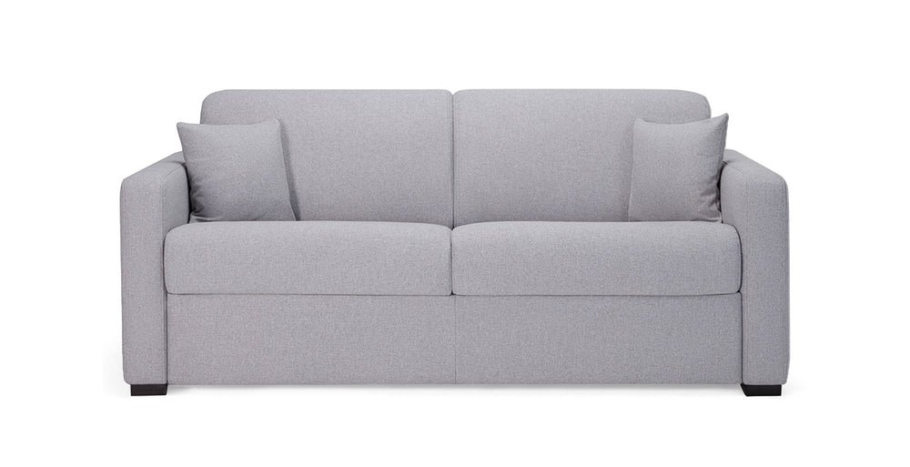 Canapé convertible 3 places MANOSQUE en tweed gris clair – CONVERTIBLE CENTER