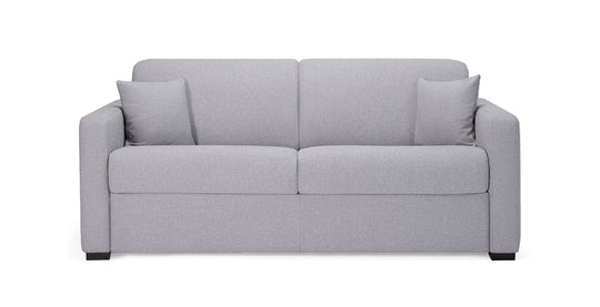 Canapé convertible 3 places MANOSQUE en tweed gris clair – CONVERTIBLE CENTER