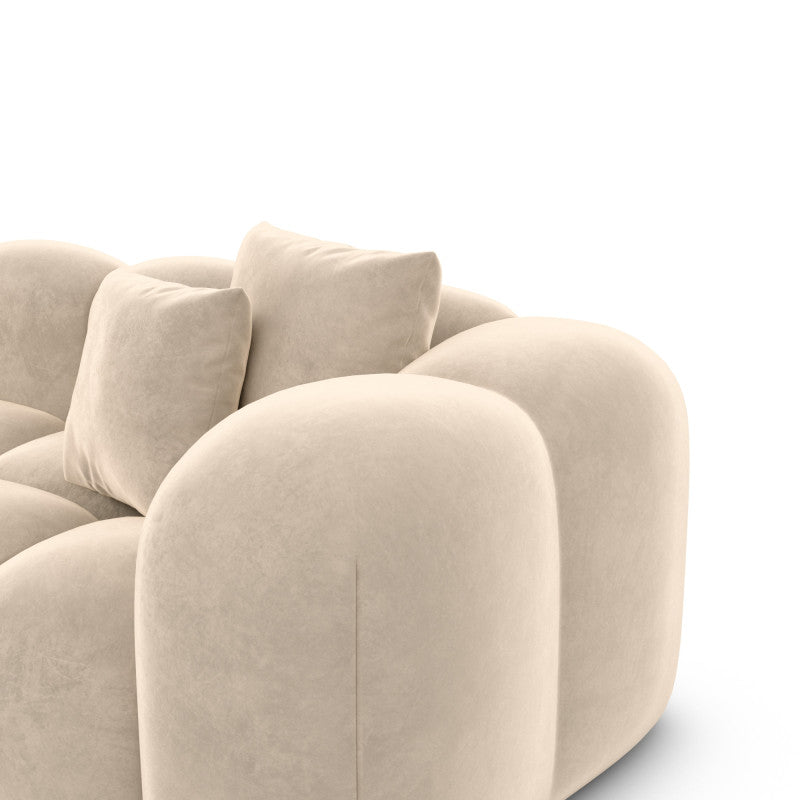 Canapé HOMIFAB Nuvola 3 places en velours crème