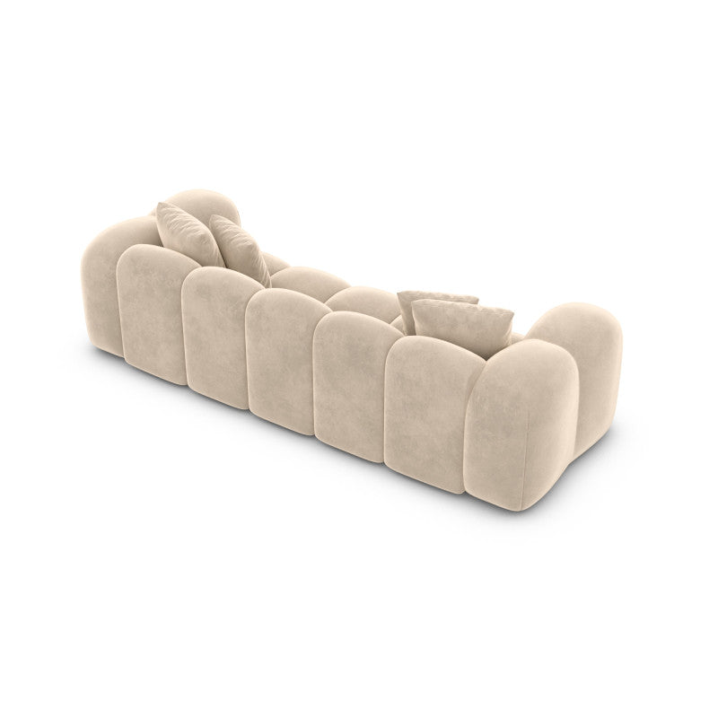 Canapé HOMIFAB Nuvola 3 places en velours crème