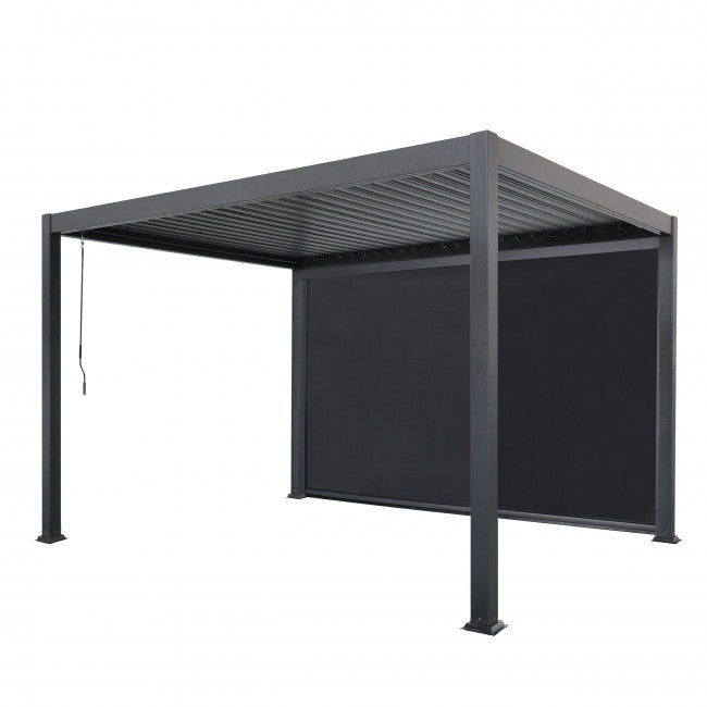 Store DRAWER Tero pour pergola bioclimatique 4m gris foncé