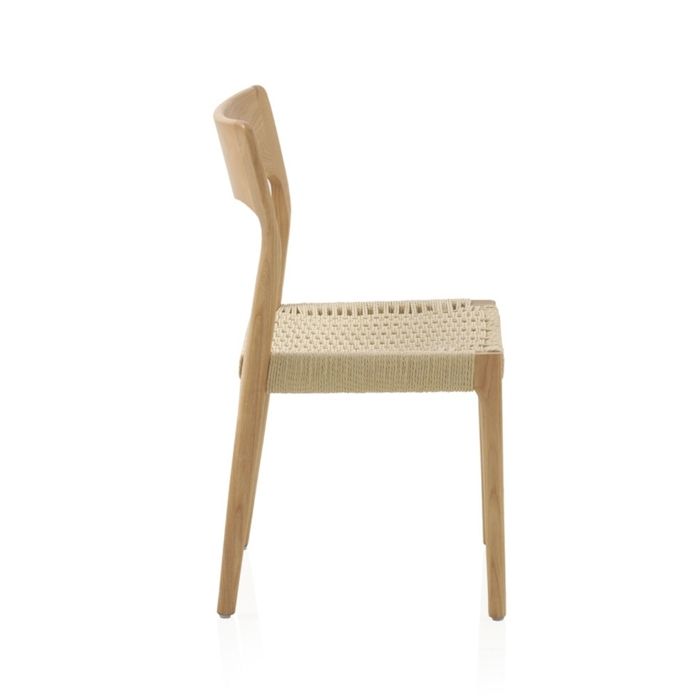 Lot de 2 chaises GABAR en bois de frêne avec assise tressée