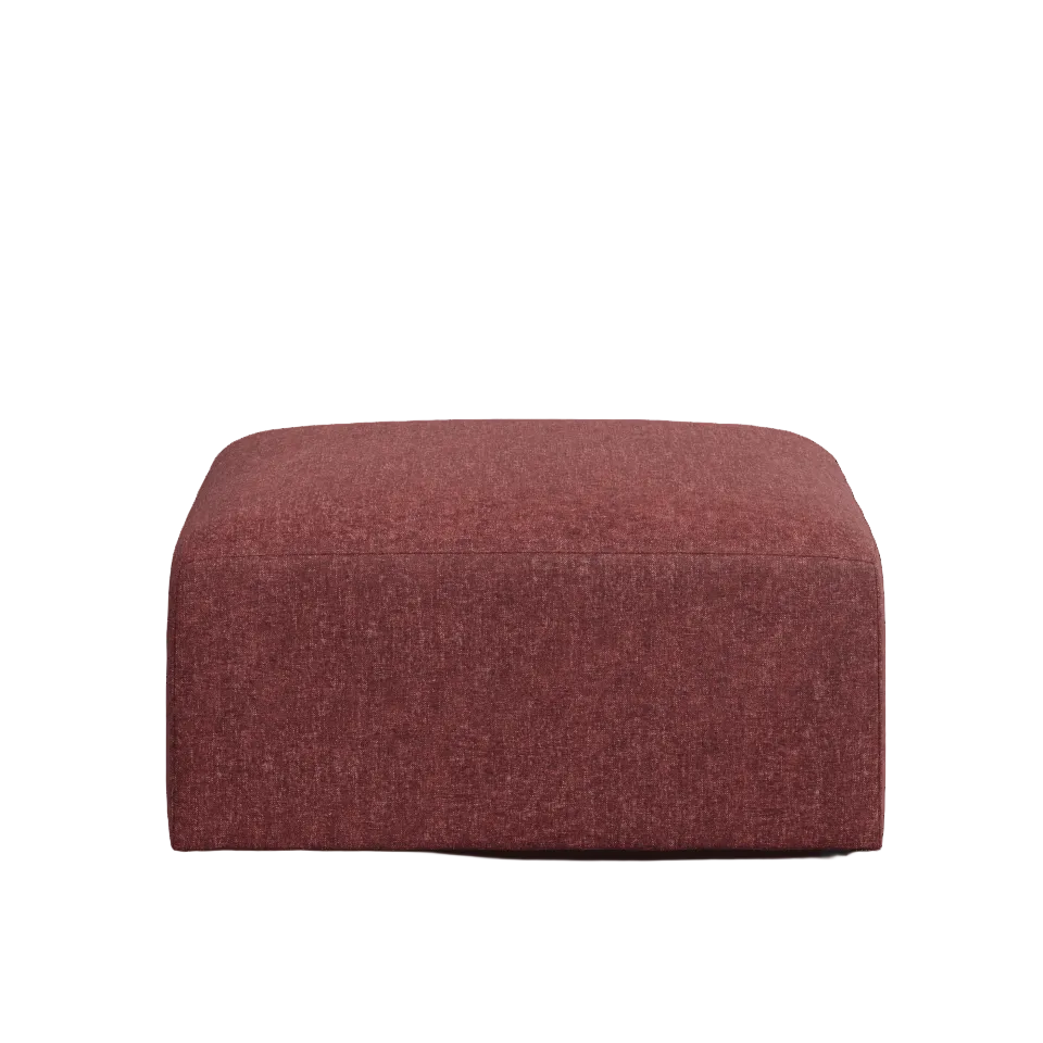 Pouf KAVE HOME Blok 90x74 cm grenat