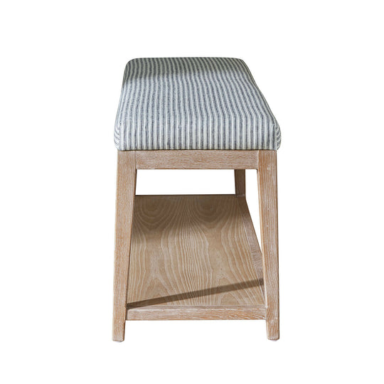 Banc LOBERON Stormhavn en chêne blanchi et lin
