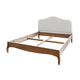 Lit double 180x200cm LOBERON Seraluna en bois de manguier et lin