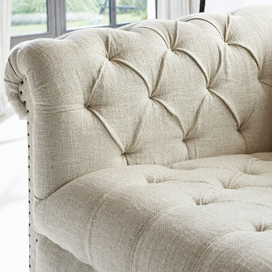 Canapé LOBERON Parpeville en lin beige