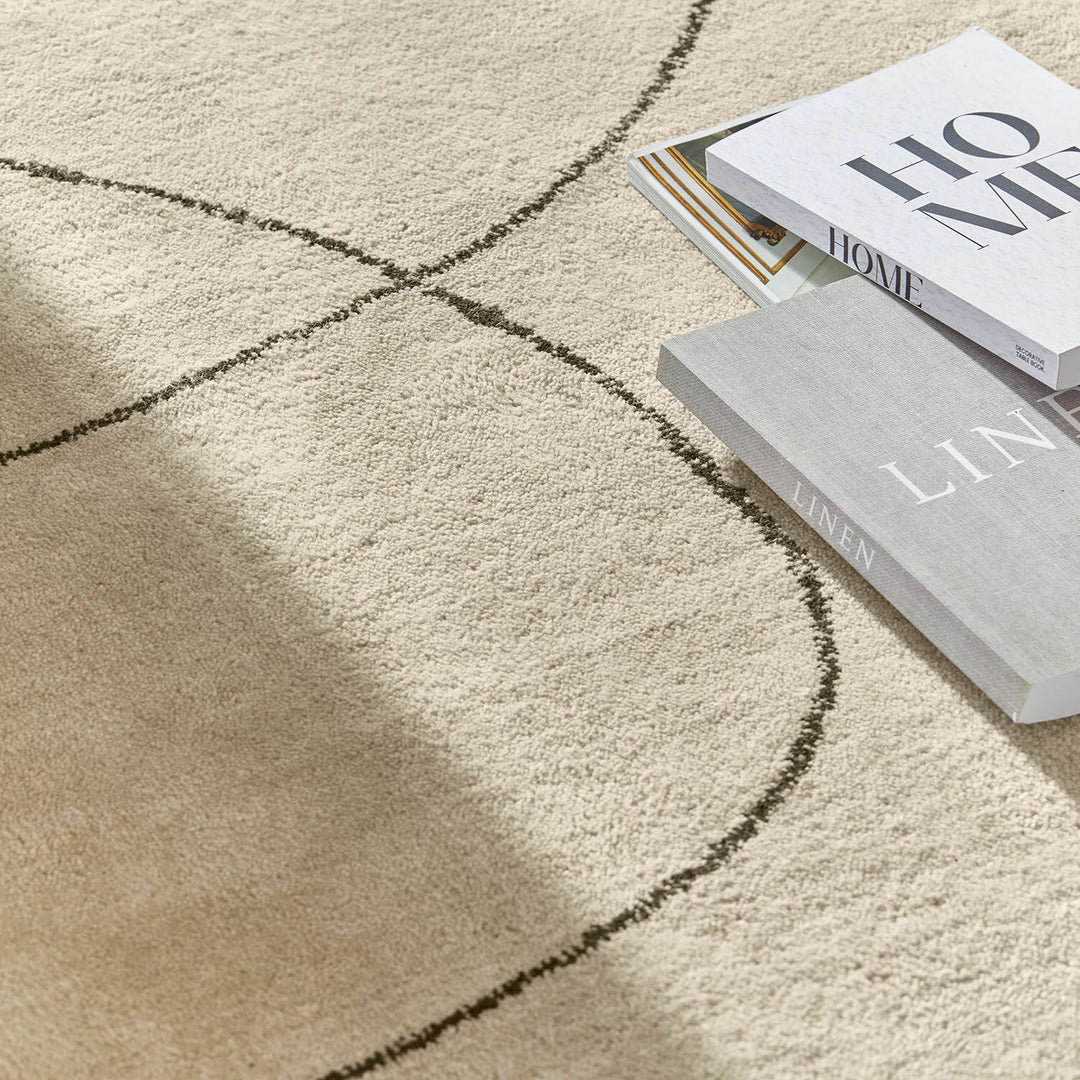 Tapis LOBERON Lavinois 140x200 crème noir