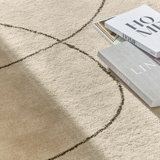 Tapis LOBERON Lavinois 140x200 crème noir