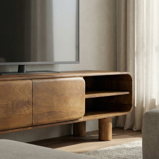 Meuble TV DRAWER Sira bois massif 140cm