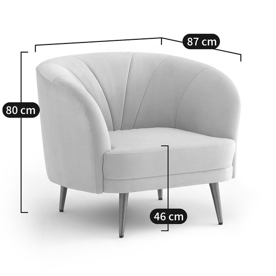 Fauteuil La Redoute Interieurs velours tabac Leone
