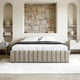 Lit coffre CASANOVA PARIS Elena velours beige 160x200 — photo produit