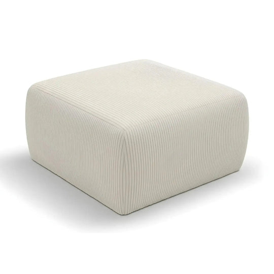 Pouf CASANOVA Elio en petit velours côtelé beige — photo produit