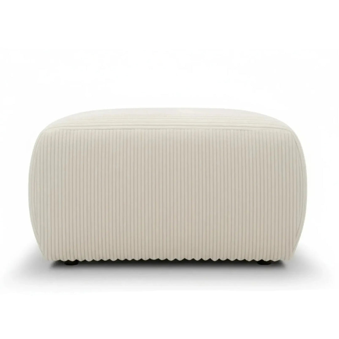 Pouf CASANOVA Elio en petit velours côtelé beige — photo produit