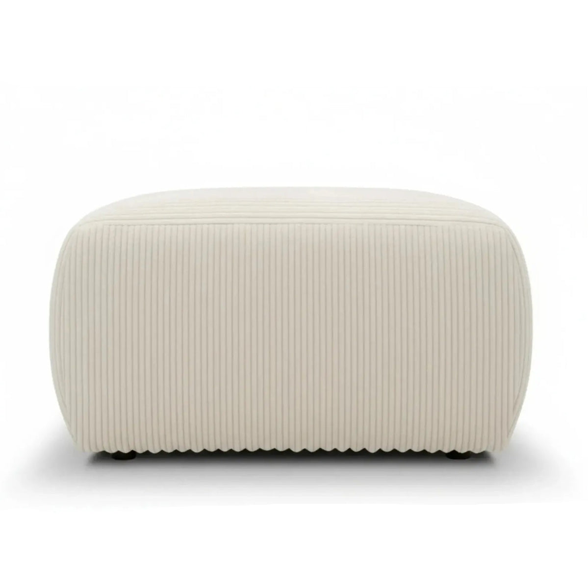 Pouf CASANOVA Elio en petit velours côtelé beige — photo produit