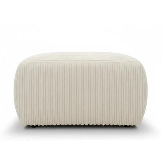 Pouf CASANOVA Elio en petit velours côtelé beige — photo produit