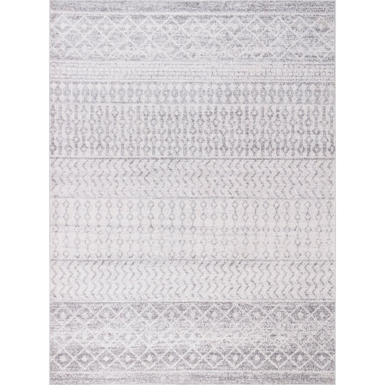 Tapis Scandinave Bohème Gris/Blanc Nice