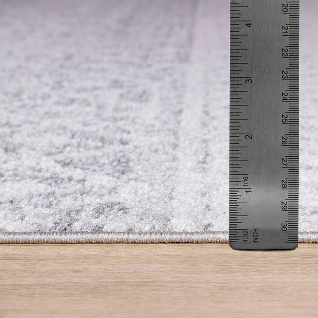 Tapis de Couloir Scandinave Bohème Gris/Blanc Nice