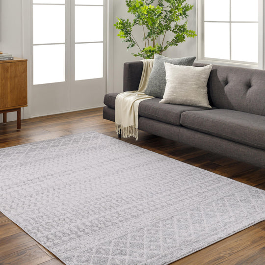Tapis Scandinave Bohème Gris/Blanc Nice