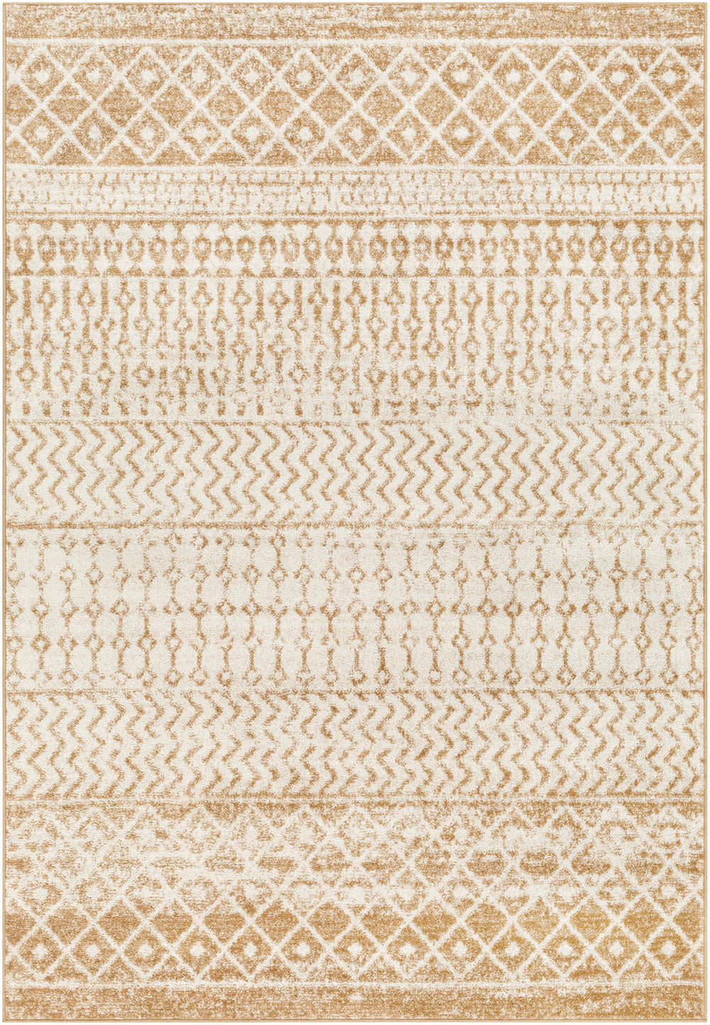 Tapis Scandinave Bohème Ivoire/Brun Clair Nice