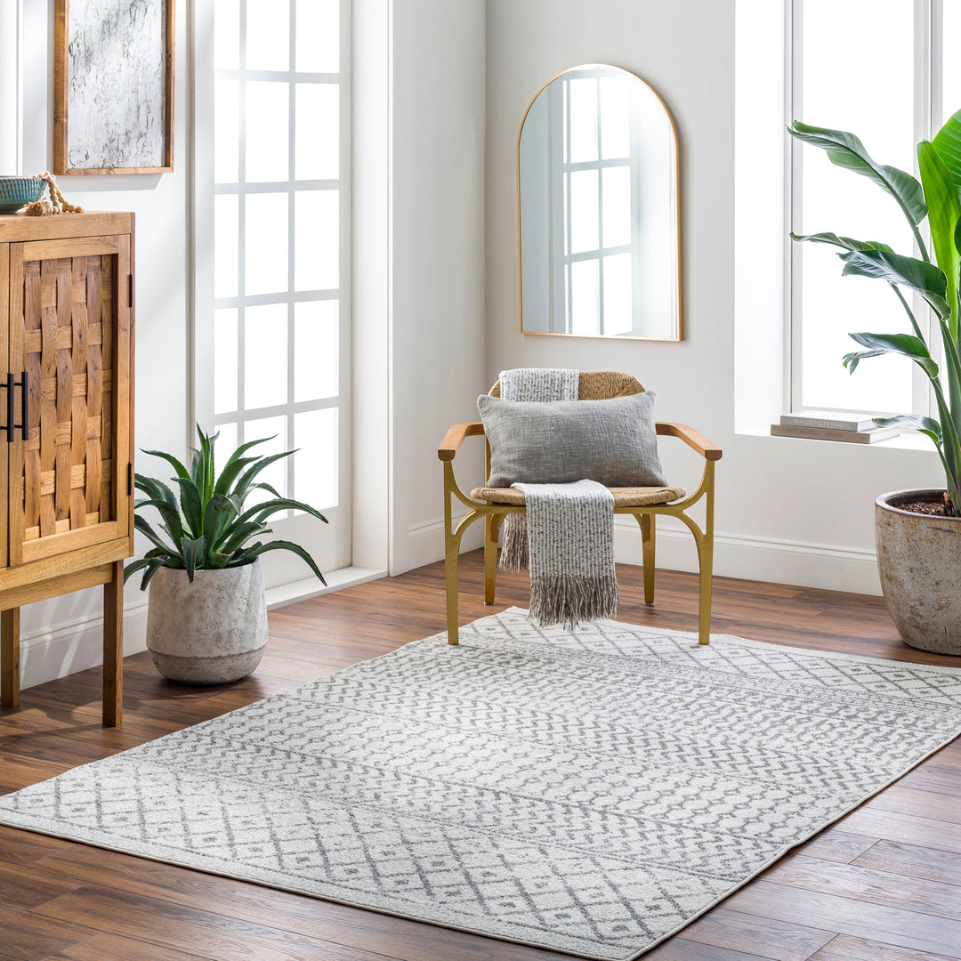 Tapis Scandinave Bohème Ivoire/Gris Nice