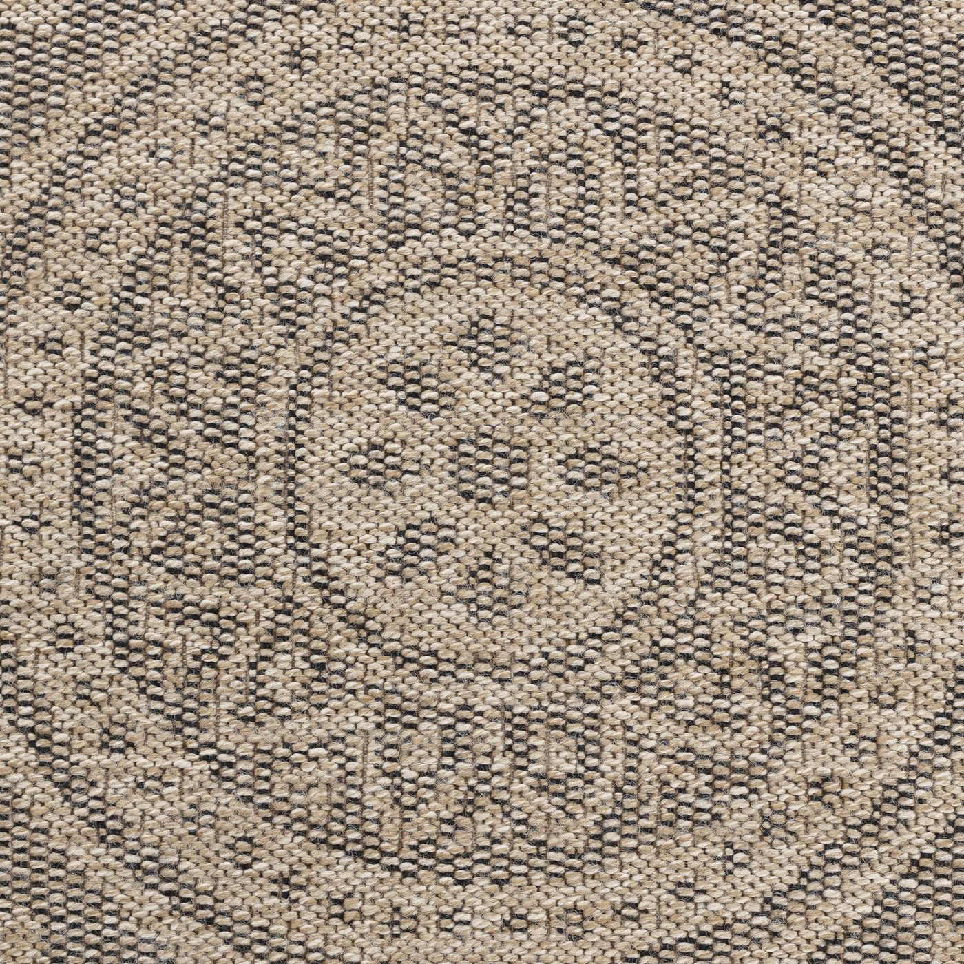 Tapis Rond Extérieur/Intérieur Aspect Jute Beige/Noir Lee