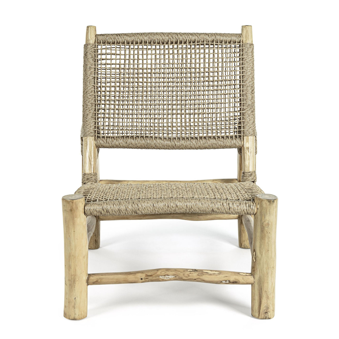 Ensemble de jardin LES TENDANCES Landry en bois naturel avec 1 canapé et 2 fauteuils