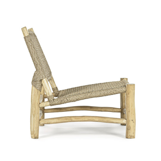 Ensemble de jardin LES TENDANCES Landry en bois naturel avec 1 canapé et 2 fauteuils
