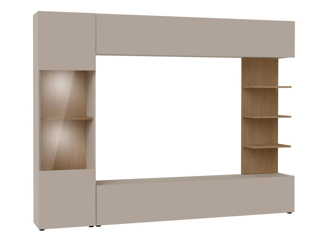 Ensemble de salon MOBILIER 1 Comfivo 210 (Cachemire + Chêne)