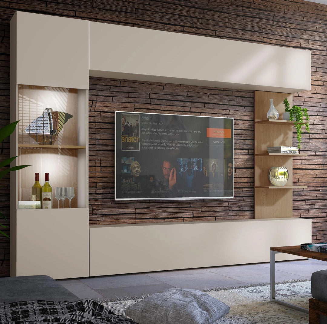 Ensemble de salon MOBILIER 1 Comfivo 210 (Cachemire + Chêne)
