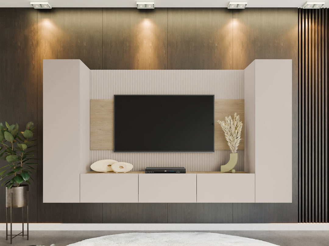Ensemble de salon MOBILIER 1 Comfivo  451 (Beige + Chêne)