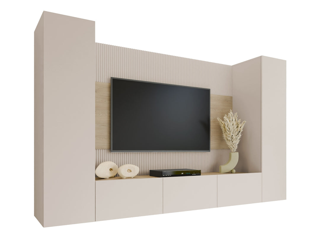 Ensemble de salon MOBILIER 1 Comfivo  451 (Beige + Chêne)