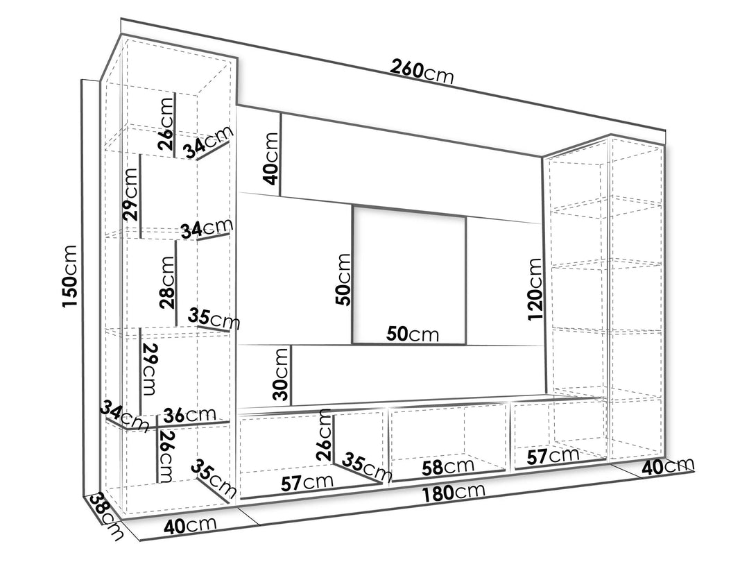 Ensemble de salon MOBILIER 1 Comfivo  451 (Beige + Chêne)