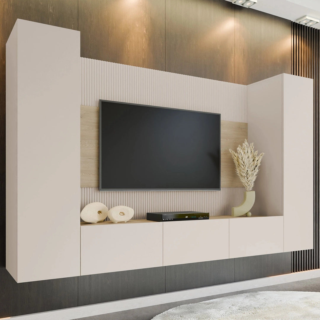 Ensemble de salon MOBILIER 1 Comfivo  451 (Beige + Chêne)