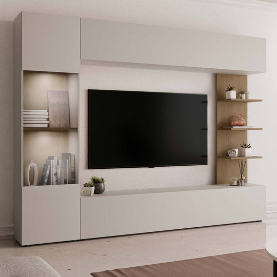 Ensemble de salon MOBILIER 1 Comfivo Animus (Cachemire + Chêne)