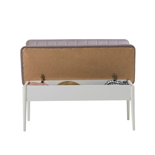 Ensemble de salle à manger LES TENDANCES Mariva avec table extensible, 2 chaises et 2 bancs en tissus Gris