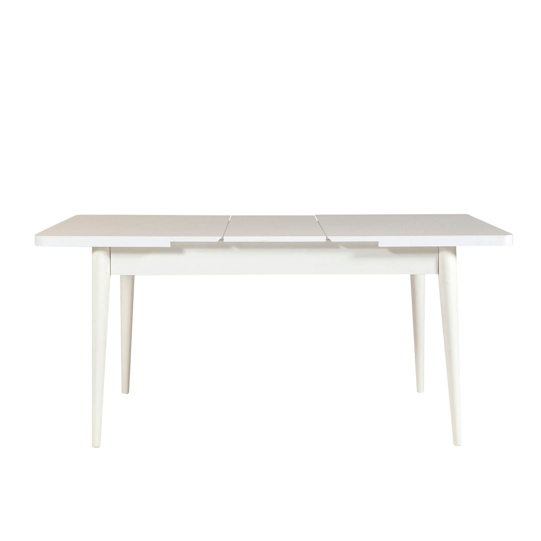 Ensemble de salle à manger LES TENDANCES Mariva avec table extensible, 2 chaises et 2 bancs en tissus Gris