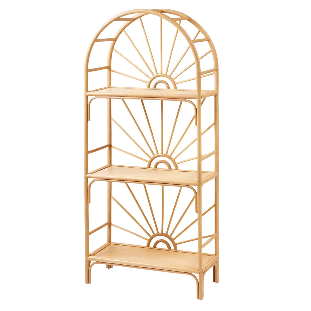 Etagère-bibliothèque rotin VERTBAUDET Soleil 3 niveaux bois